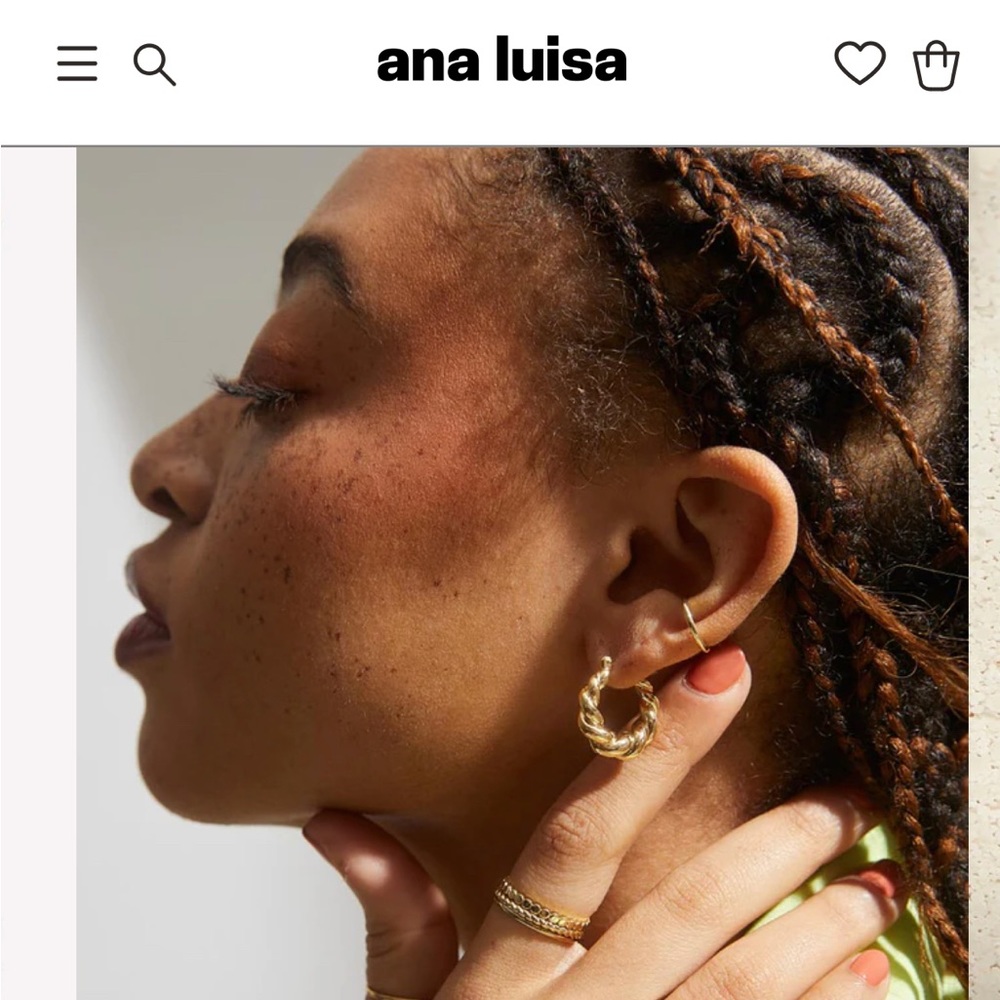 Ana Luisa Gold Paris Twisted Hoop Earrings